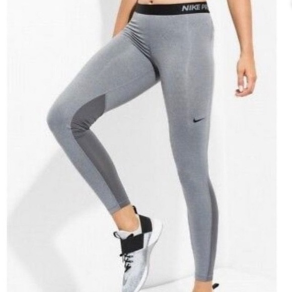 Nike Pants - Nike Pro Dri Fit Brushed Leggings Tights Grey M Medium